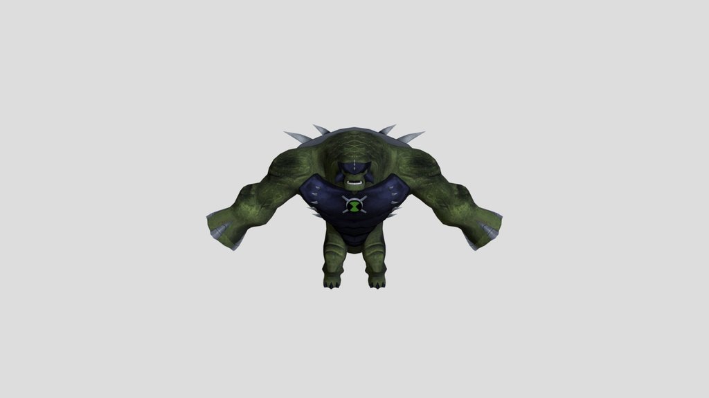 Ultimate Aggergor Ben 10 Ultimate alien 3d Model 3D model rigged