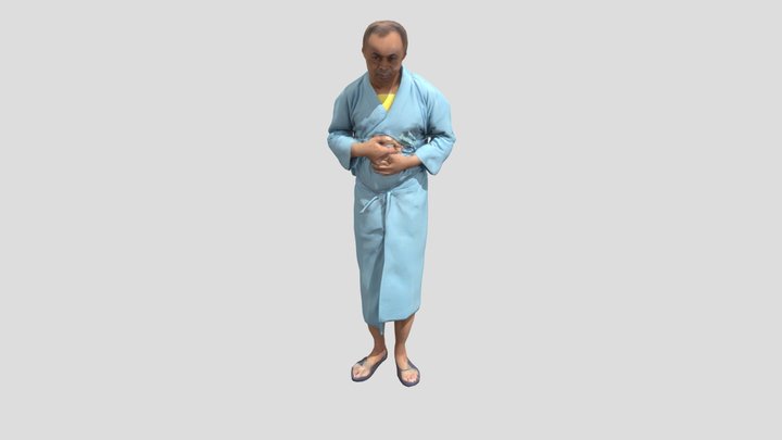 Patient hurt holding his stomach