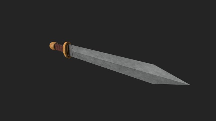 Low Poly Sword 3D Model