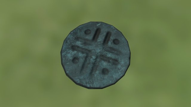 Oxidized Coin 3D Model