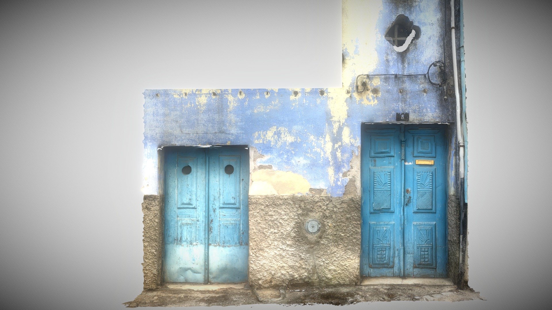 Raw derelict facade scan
