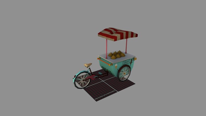 Ice Cream Cart 3D Model