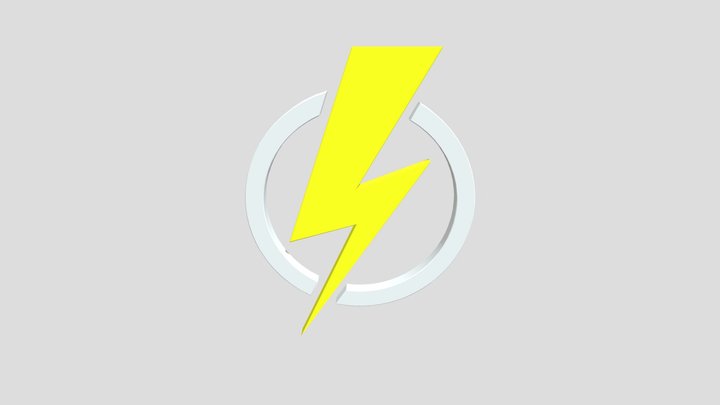 Lightning Bolt Icons 3D Model