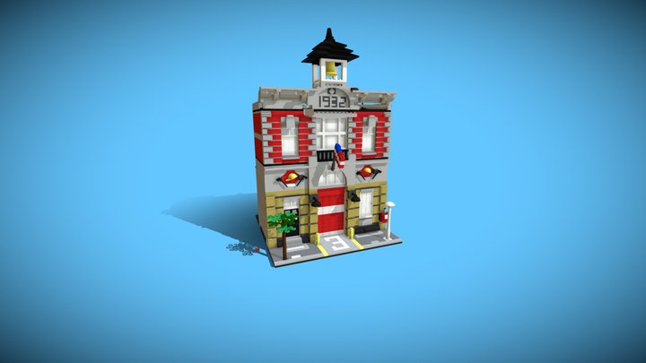 Lego Fire Station 3D Model