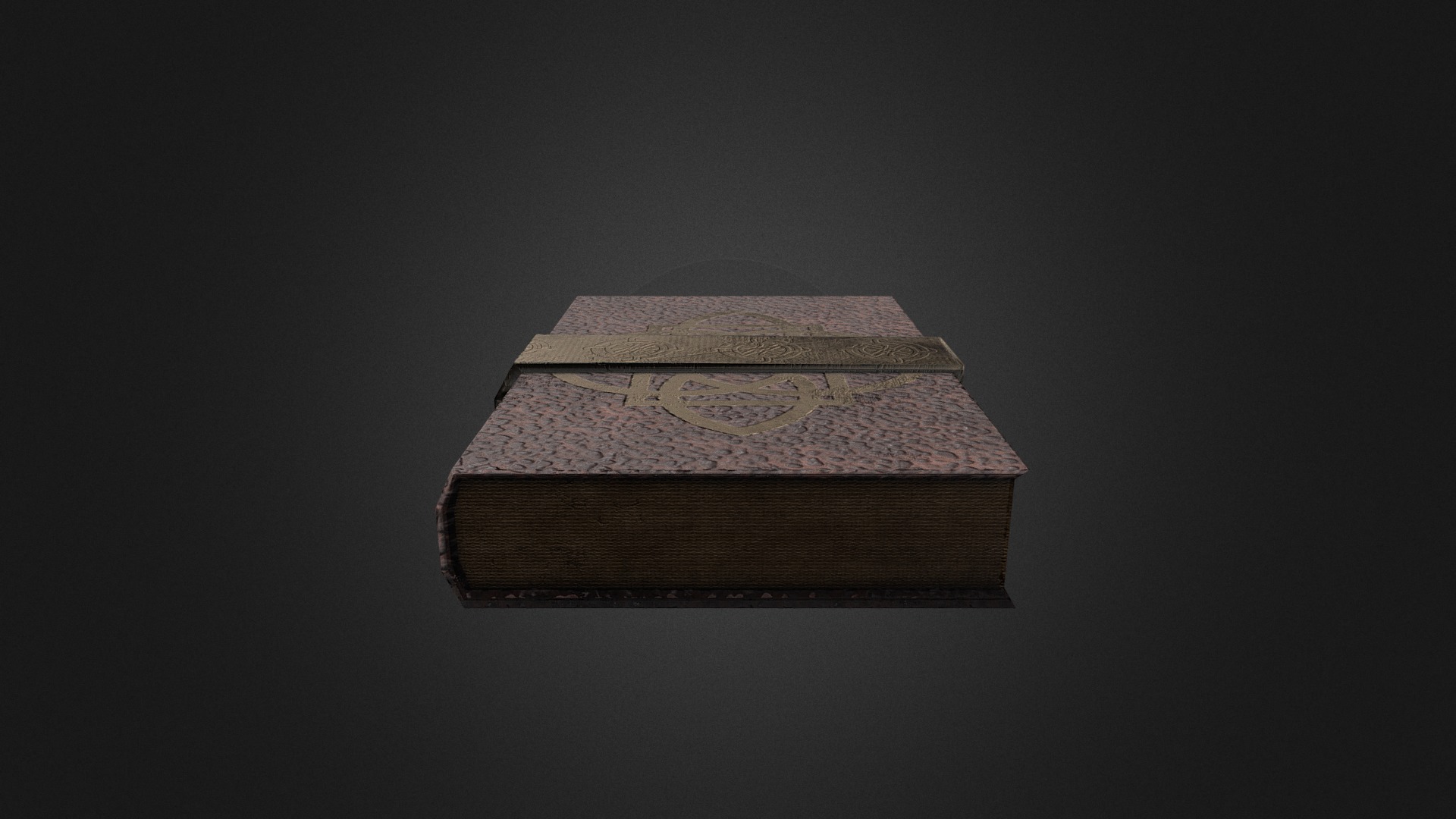 3D model Book - This is a 3D model of the Book. The 3D model is about a wooden box with a metal lid.