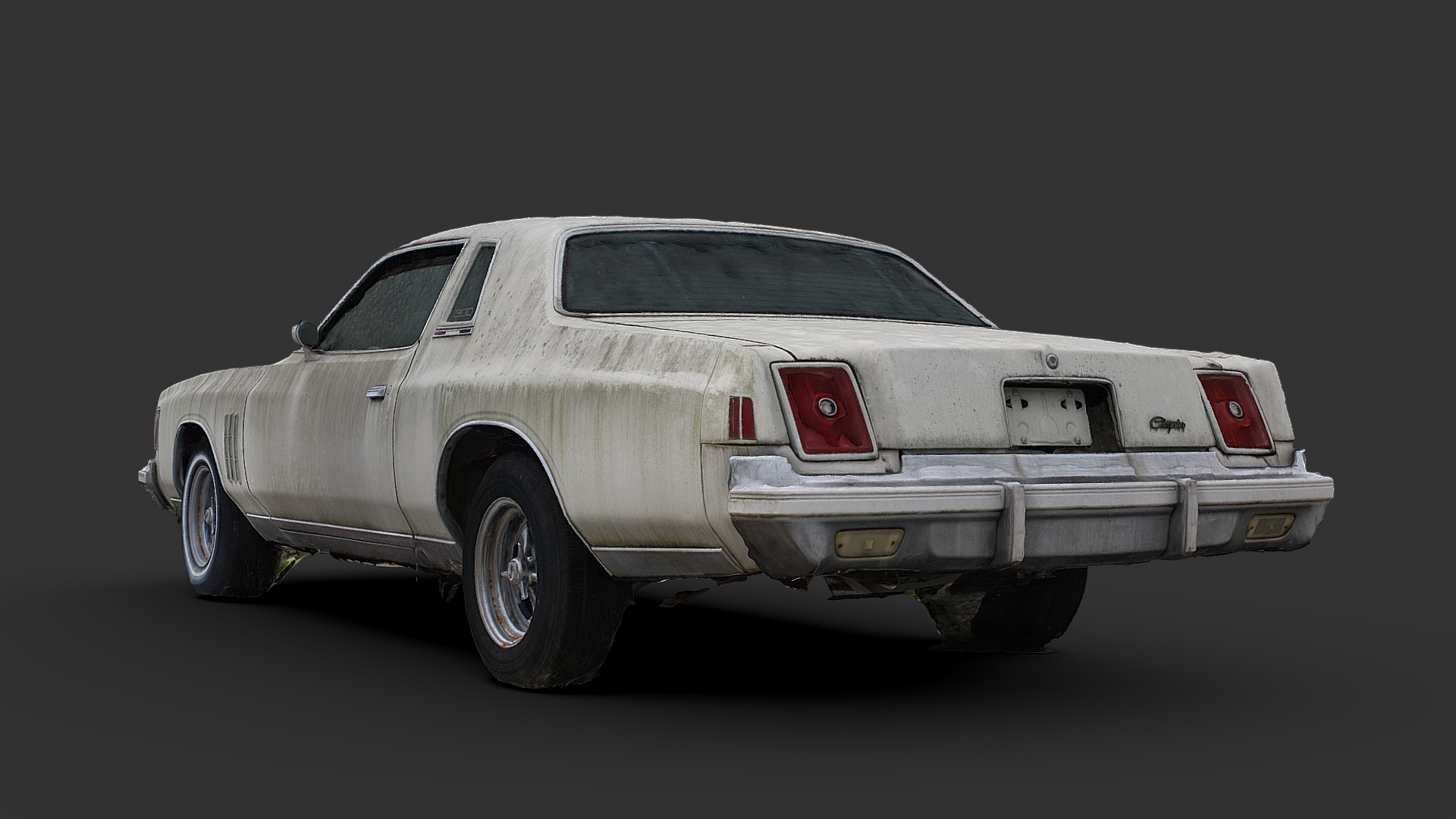 3D model Malaise Coupe (Raw Scan) - This is a 3D model of the Malaise Coupe (Raw Scan). The 3D model is about a silver car with a black background.
