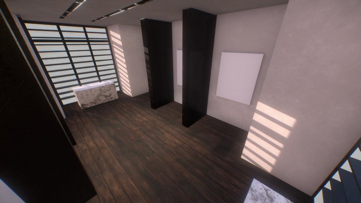 VR Art Gallery Showcase 3D Model