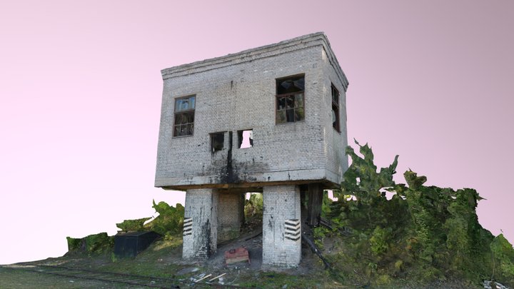 Soviet Style High Brick House 3D Model