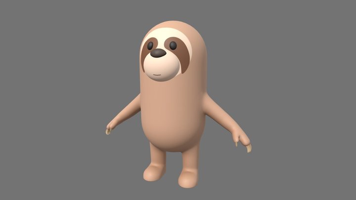 Sloth Character 3D Model