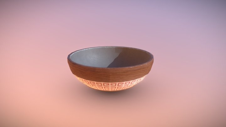 Stylized Bowl 3D Game Ready 3D Model