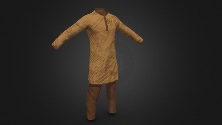 A Traditional Cloth for Men : Punjabi 3D Model