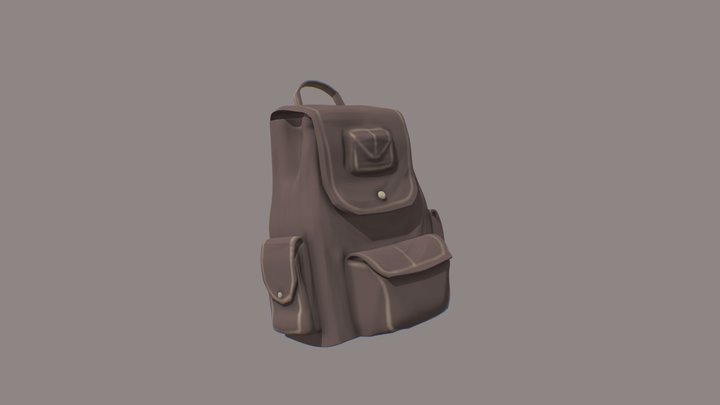 Adventurer's Camp Asset Backpack 3D Model