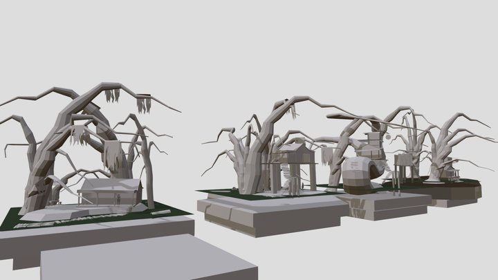 Grandma's House - Blockout 3D Model