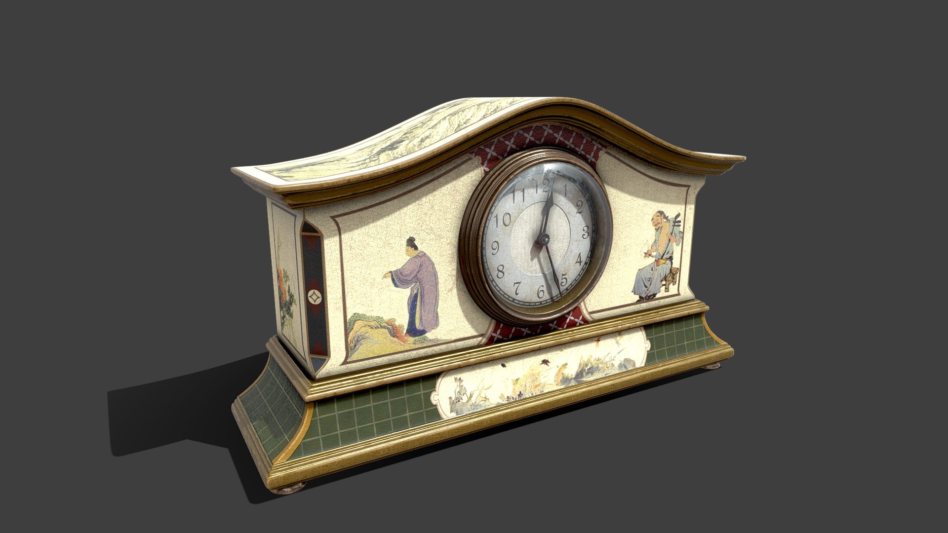 1920s Mantal Clock - Buy Royalty Free 3D model by Breakunt Games ...