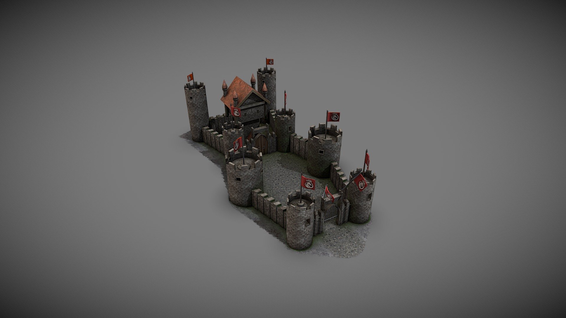 Medieval Castle - 3D model by mRiot (@malgorzatariot) [48c55f8] - Sketchfab
