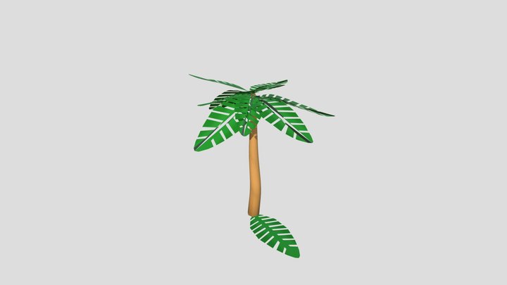 Lowpoly palm tree 3D Model