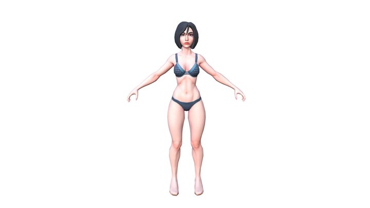 Female Character - Rigged - Mobile ready 3D Model