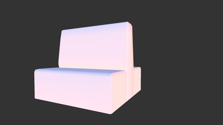 Diner couch 3D Model