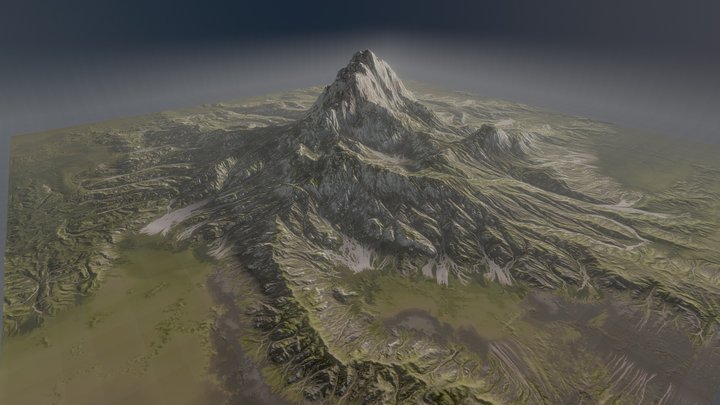Mountain Terrain 3D Model