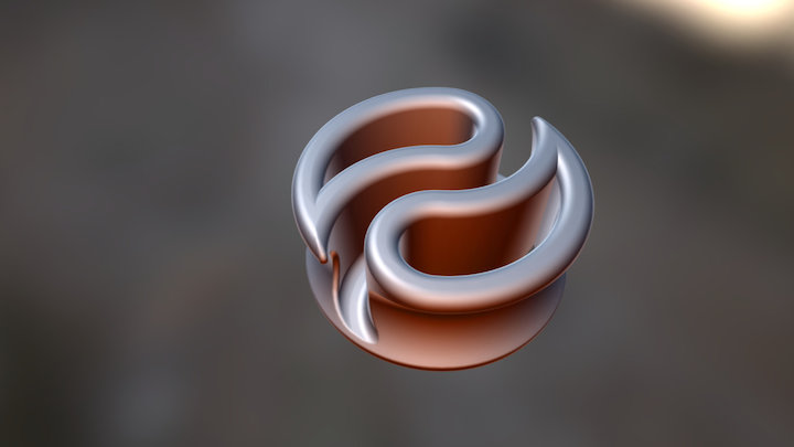Cable Spool ying yang 3D Model
