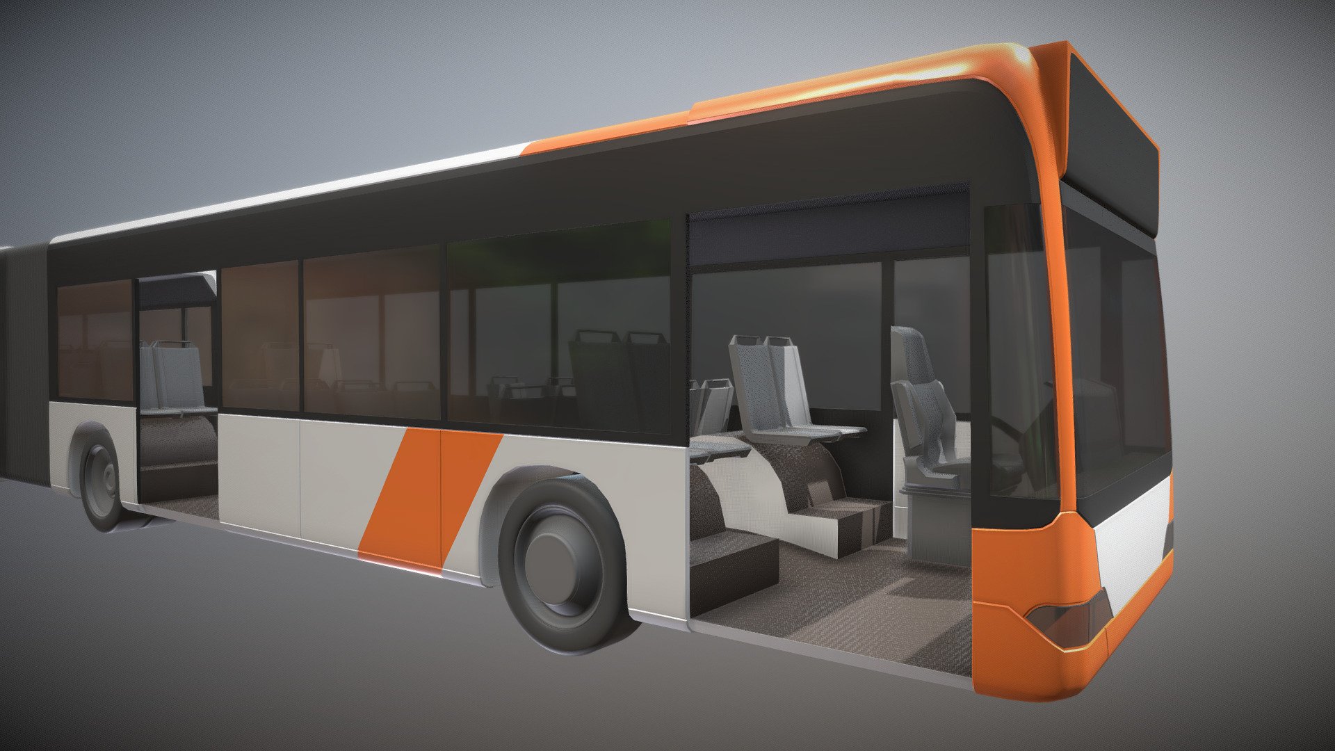 Long RNV City Bus (WIP-5) - 3D Model By VIS-All-3D (@VIS-All) [48cb43c ...