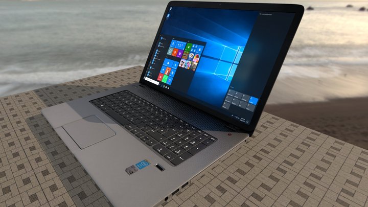 Low poly old 3D model of my old laptop 3D Model
