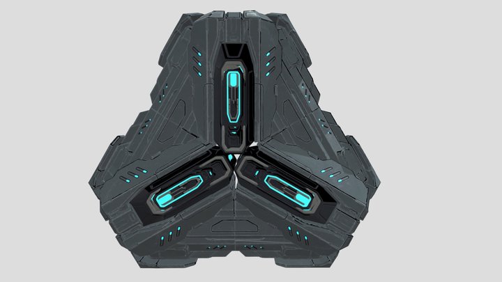 Halo Infinite cylix key 3D Model