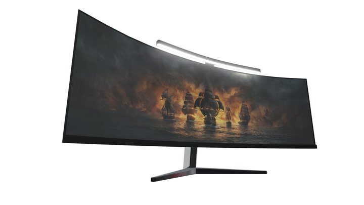 Curved Gamming Monitor 3D Model