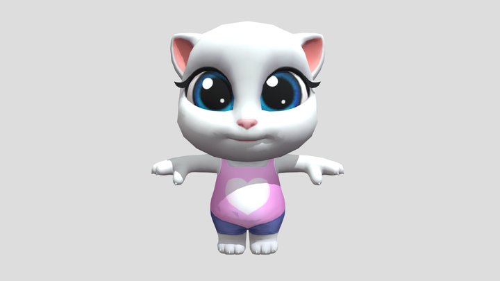 Talking Tom Wild Party: Talking Angela 3D Model