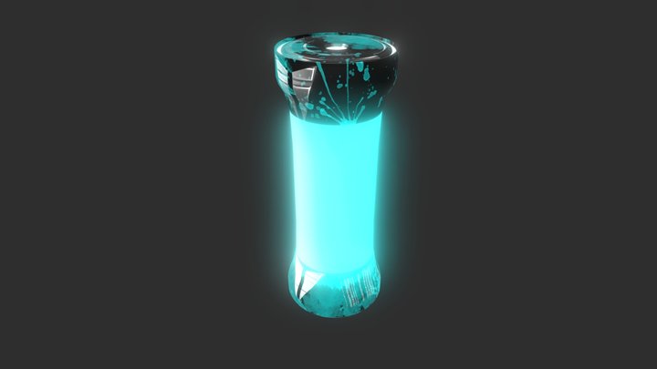 Leaking cyberpunk powercell 3D Model