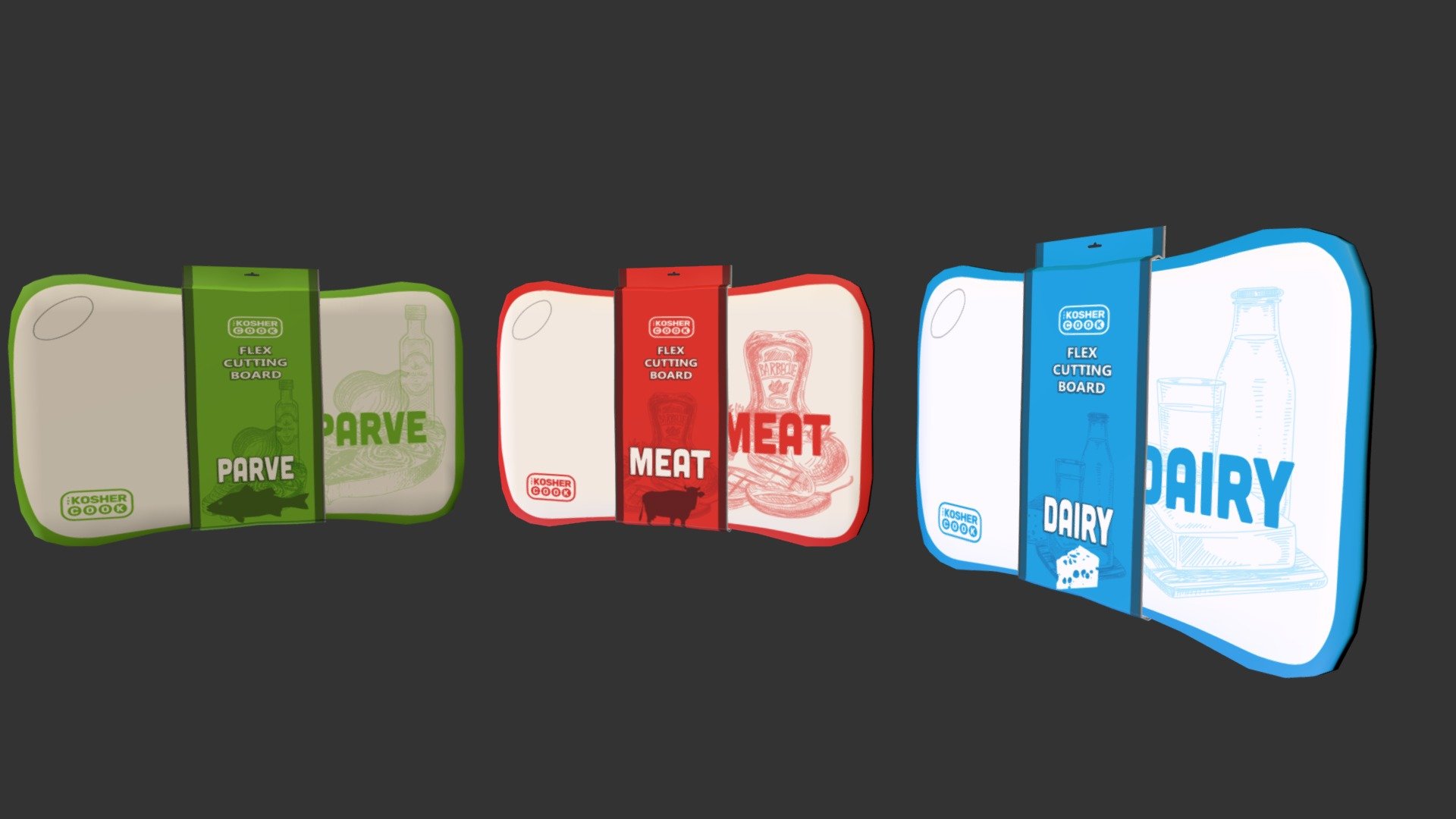 Kosher Cook Cutting Board 3D model by Addzey [48d12bf] Sketchfab