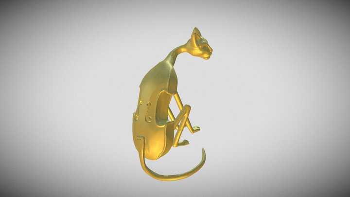 Cat- Violin Hybrid 3D Model