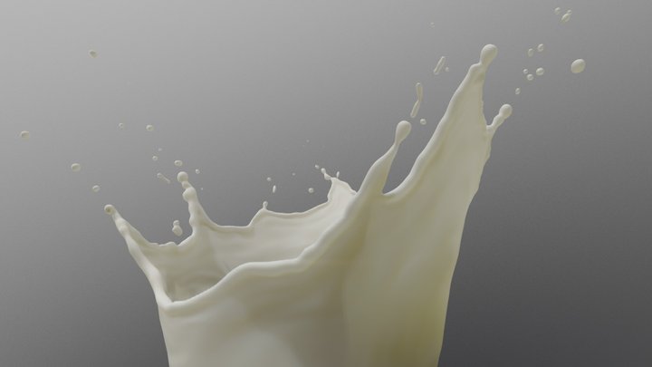 Short Milk Splash 3D Model