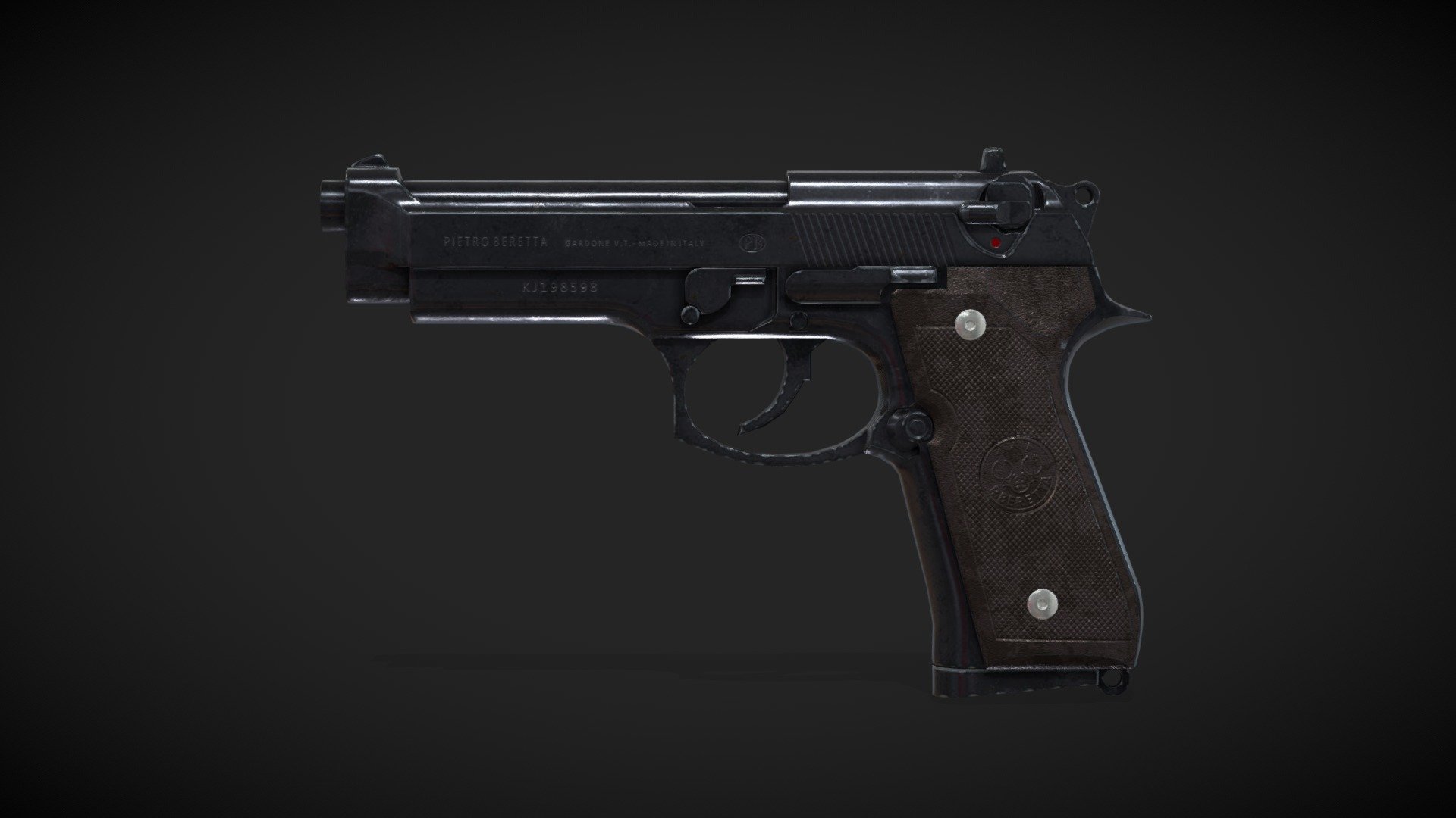 92fs Pistol - Guns And Weapons - 3d Model By Kaijie (@kaijie98 