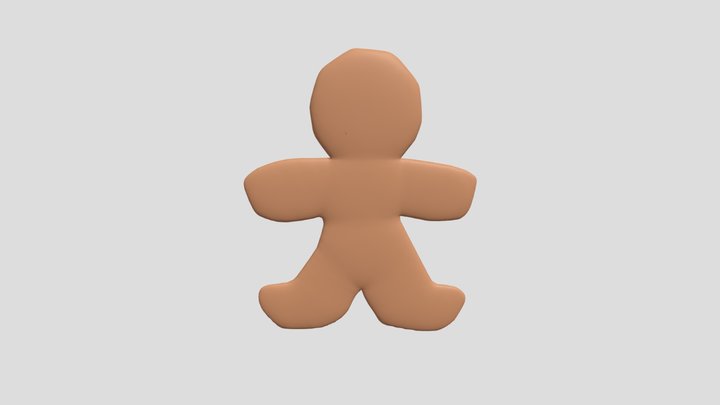 undecorated Gingerbread Person 3D Model