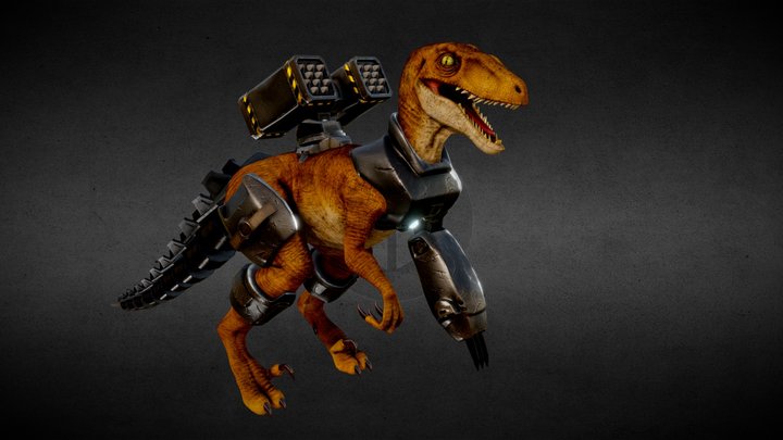 Cyborg Raptor 3D Model