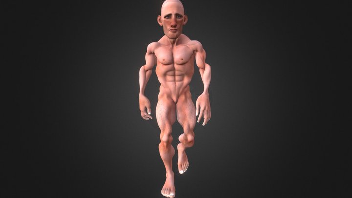 Man Cartoon Fitness – Kostenloses 3D-Modell STL