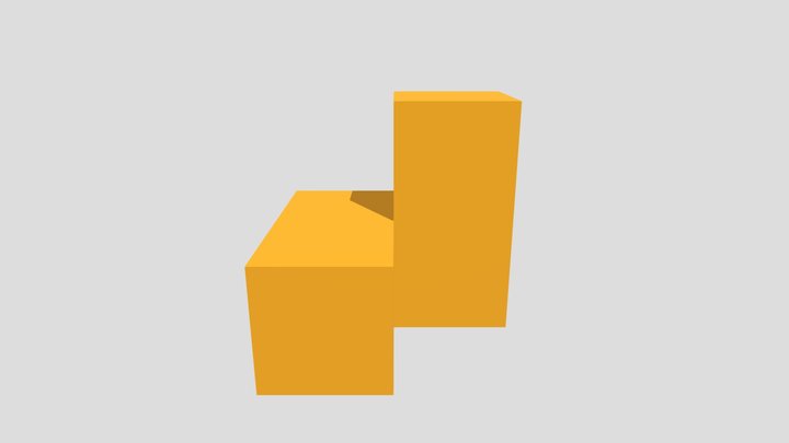 Orange Puzzle Piece 3D Model
