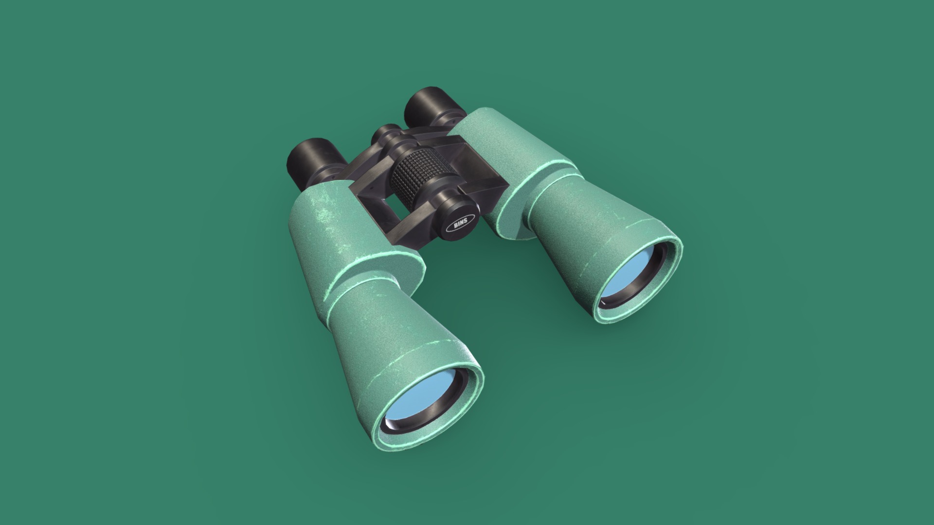 3D model binoculars - This is a 3D model of the binoculars. The 3D model is about a pair of silver and black headphones.