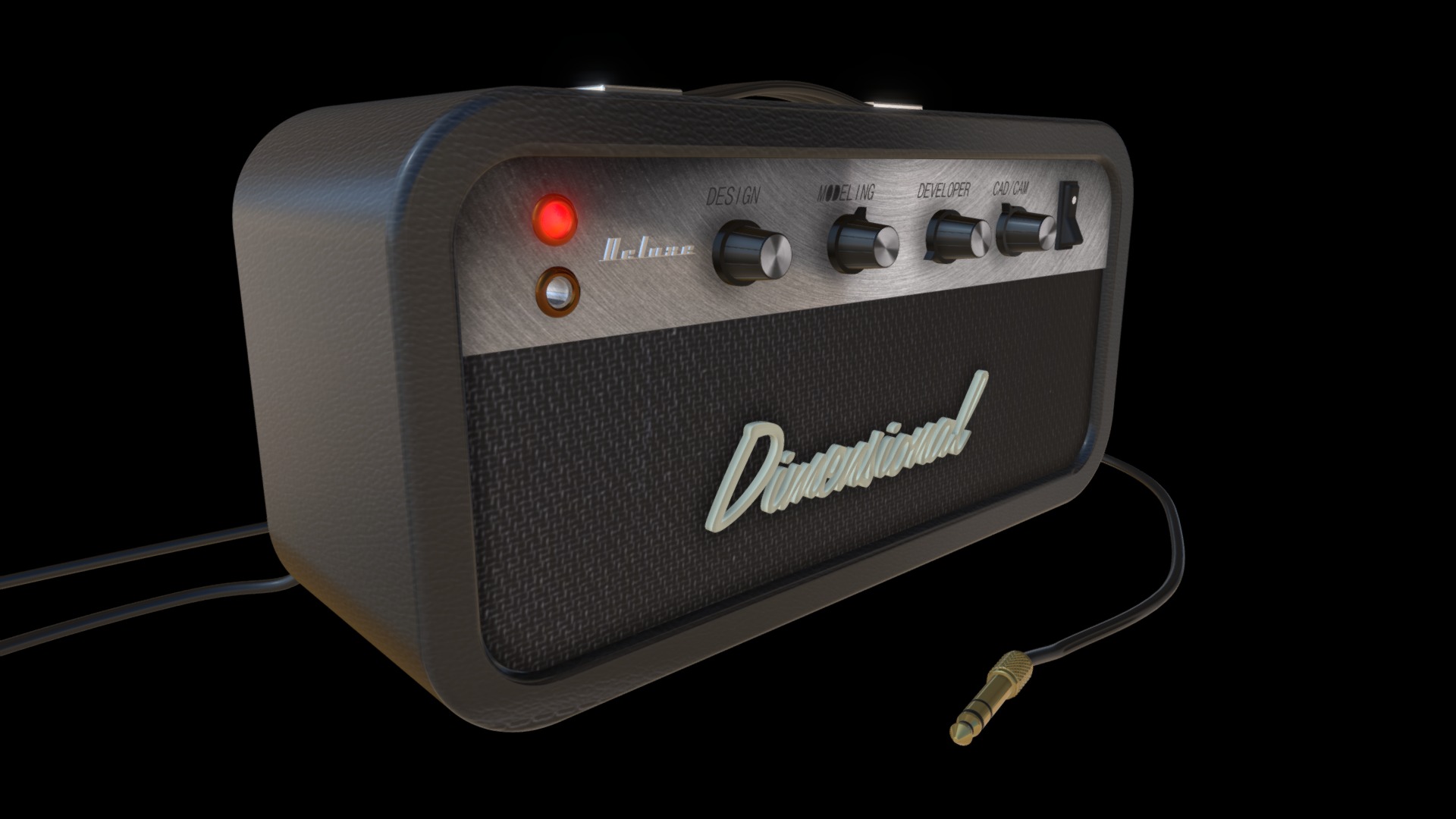 3D model Amplificador - This is a 3D model of the Amplificador. The 3D model is about a black video game console.