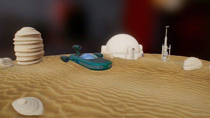 Landspeeder Draft 3D Model