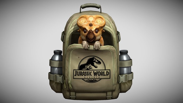 Jurassic World Rebirth Khaki Backpack – Free 3D Model STL