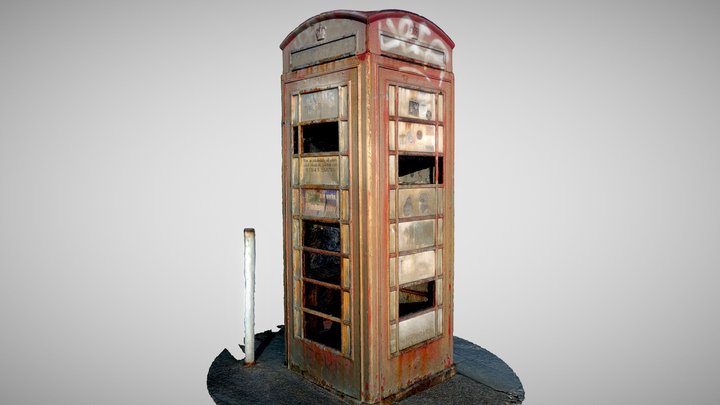 Abandoned Telephone Box 3D Model