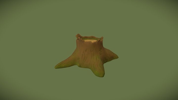 Stylized tree stamp 3D Model