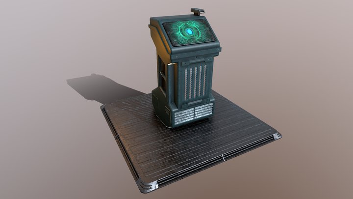 Sci-fi Computer Terminal 3D Model