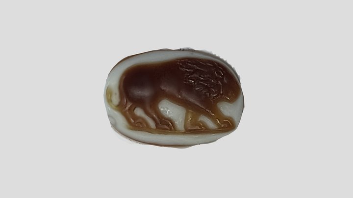 Lion Cameo 3D Model