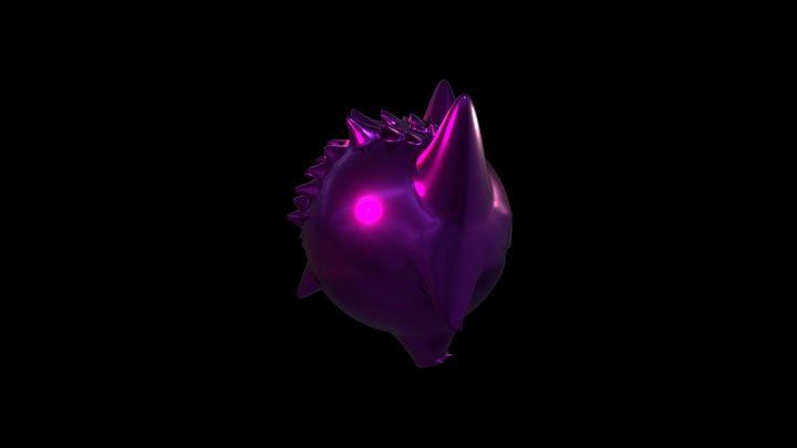 Gengar metallic statue 3D Model