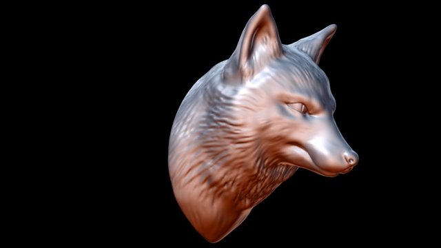 Fox Bust - Smooth 3D Model