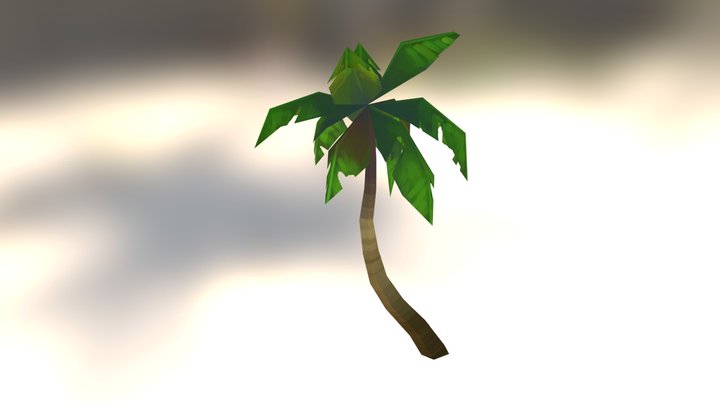 Low Poly Palm Tree 3D Model