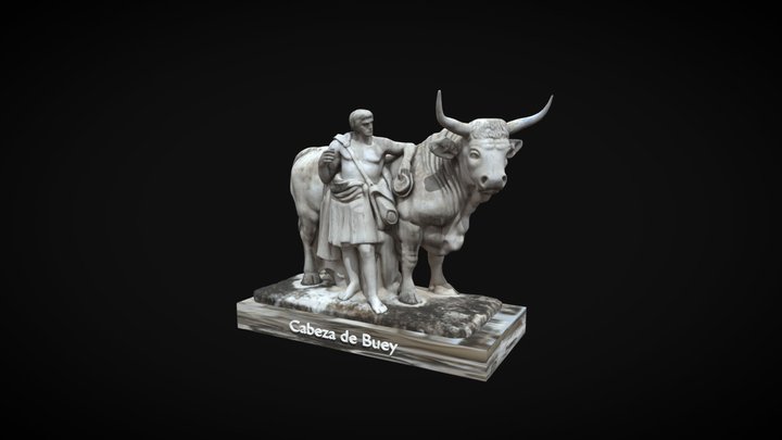 Escultura de Cabeza de Buey 3D Model